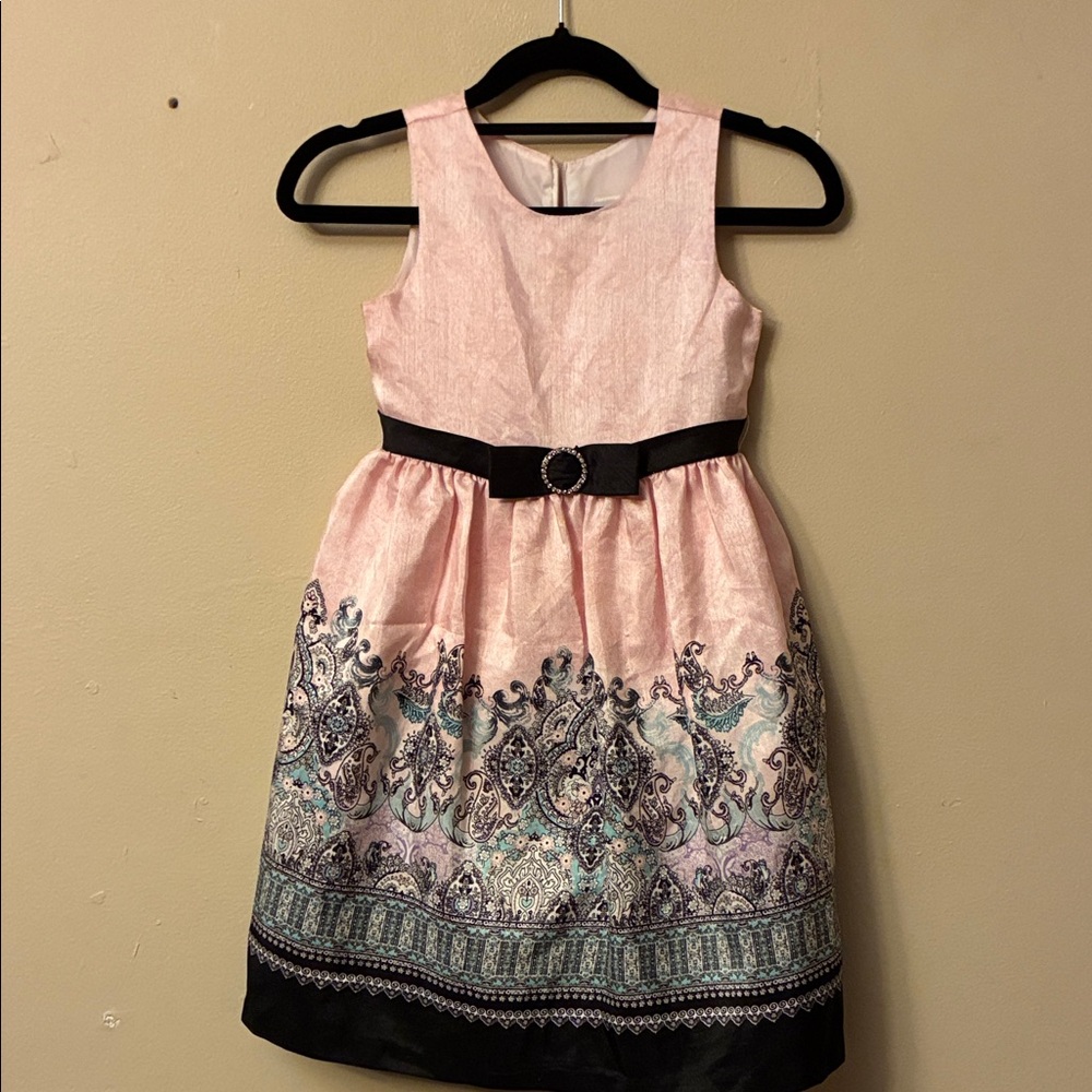 Jayne Copeland Pink and Black Formal Dress